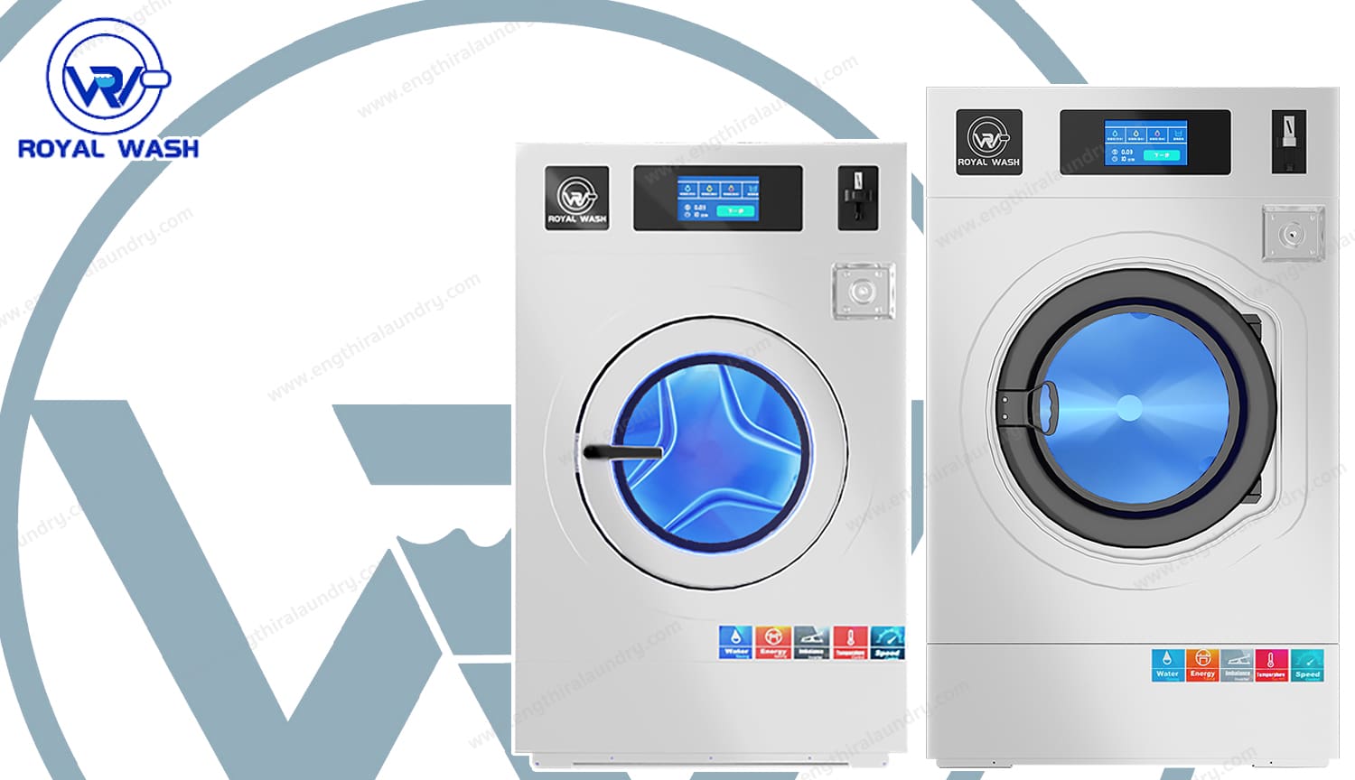 ROYAL WASH COIN OPERATED WASHING MACHINE FOR LAUNDROMAT